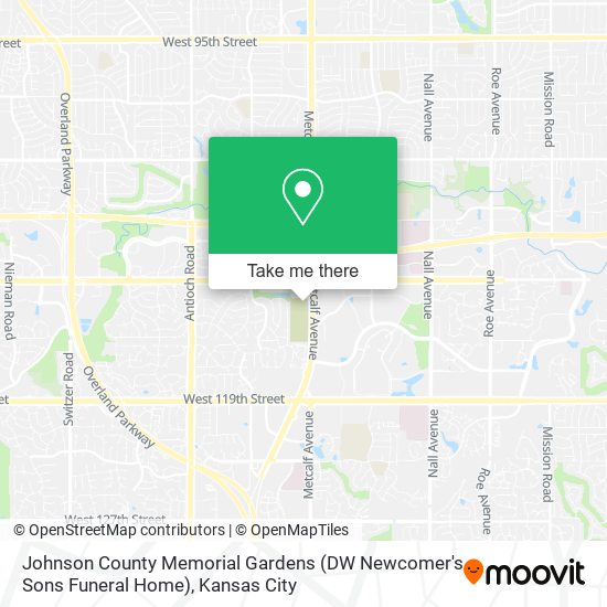 Mapa de Johnson County Memorial Gardens (DW Newcomer's Sons Funeral Home)