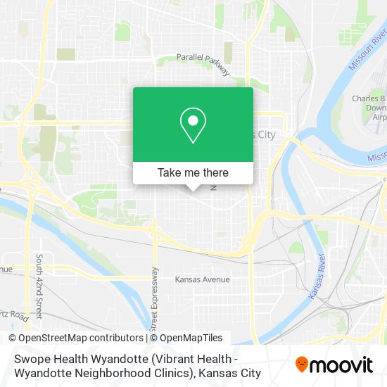 Mapa de Swope Health Wyandotte (Vibrant Health - Wyandotte Neighborhood Clinics)