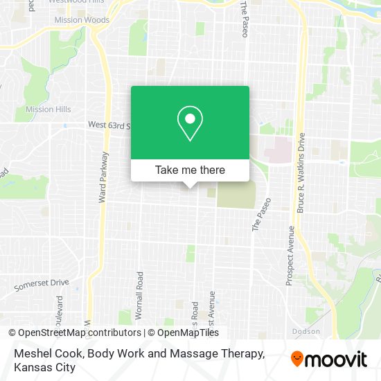 Mapa de Meshel Cook, Body Work and Massage Therapy