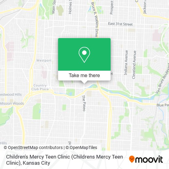 Children's Mercy Teen Clinic (Childrens Mercy Teen Clinic) map