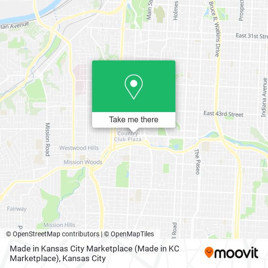 Mapa de Made in Kansas City Marketplace (Made in KC Marketplace)