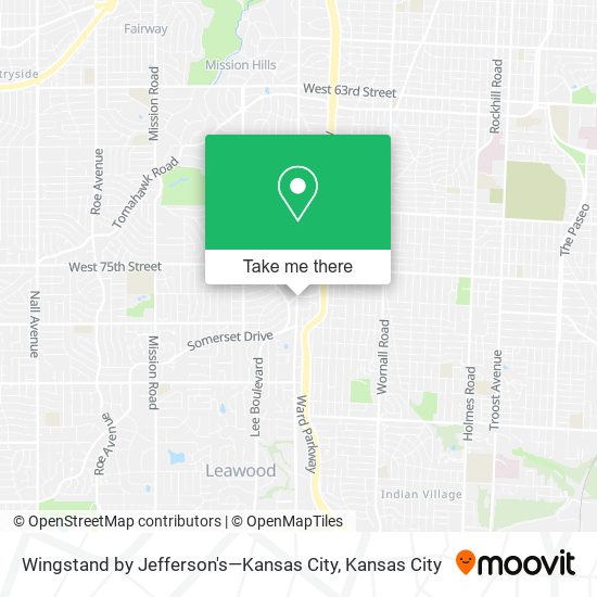 Mapa de Wingstand by Jefferson's—Kansas City