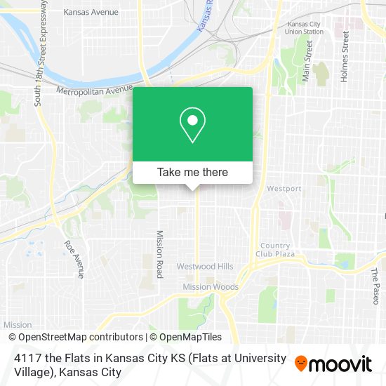 Mapa de 4117 the Flats in Kansas City KS (Flats at University Village)