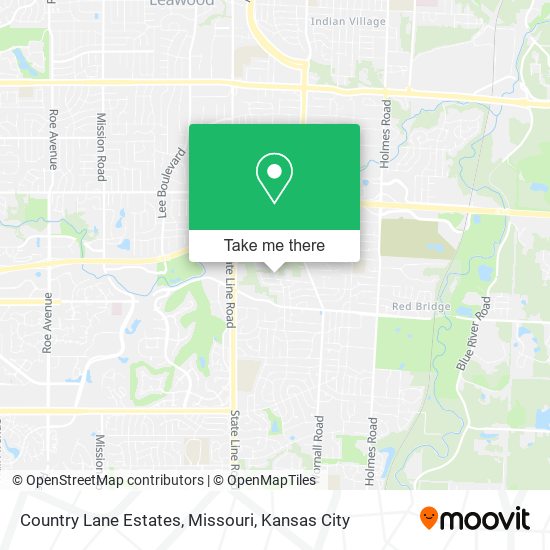Mapa de Country Lane Estates, Missouri