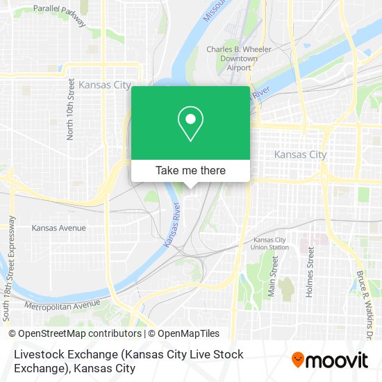Mapa de Livestock Exchange (Kansas City Live Stock Exchange)