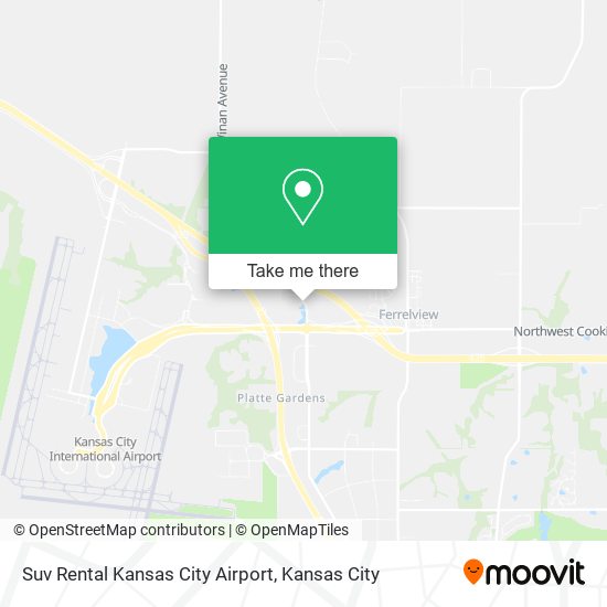Suv Rental Kansas City Airport map