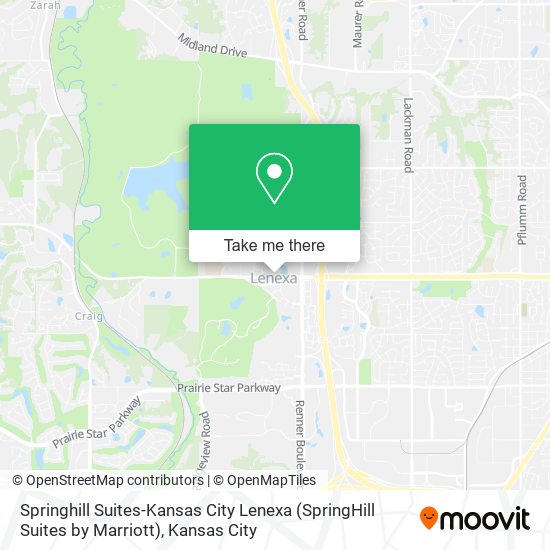 Mapa de Springhill Suites-Kansas City Lenexa (SpringHill Suites by Marriott)