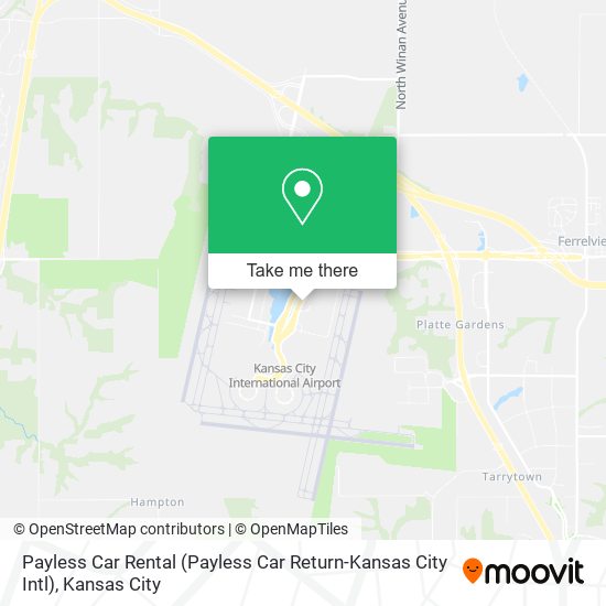 Mapa de Payless Car Rental (Payless Car Return-Kansas City Intl)
