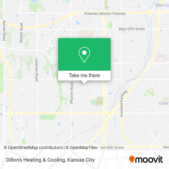 Dillon's Heating & Cooling map