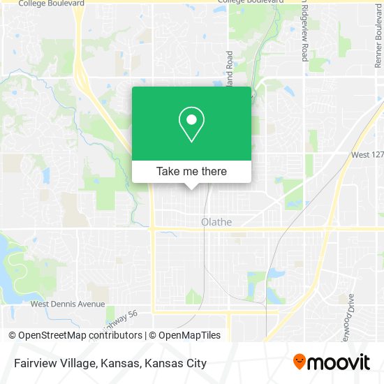 Fairview Village, Kansas map