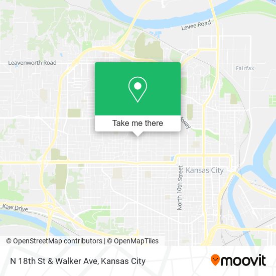 N 18th St & Walker Ave map