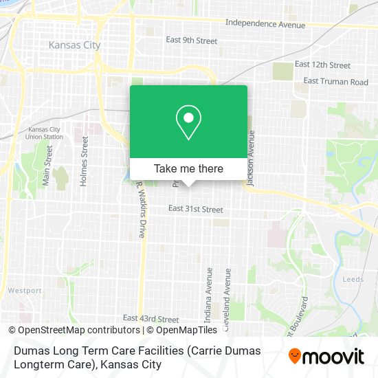 Mapa de Dumas Long Term Care Facilities (Carrie Dumas Longterm Care)