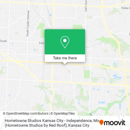 Mapa de Hometowne Studios Kansas City - Independence, Mo (Hometowne Studios by Red Roof)