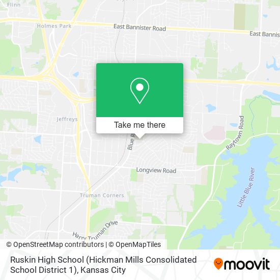Mapa de Ruskin High School (Hickman Mills Consolidated School District 1)
