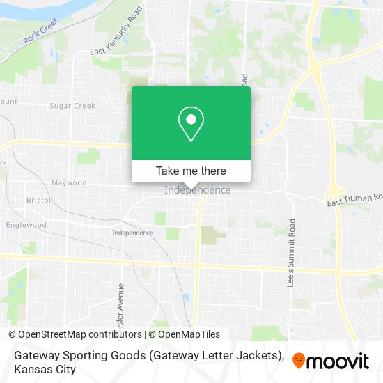 Mapa de Gateway Sporting Goods (Gateway Letter Jackets)