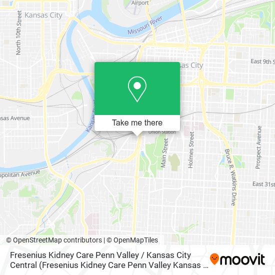 Mapa de Fresenius Kidney Care Penn Valley / Kansas City Central