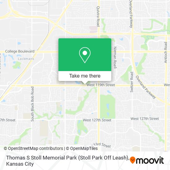 Mapa de Thomas S Stoll Memorial Park (Stoll Park Off Leash)