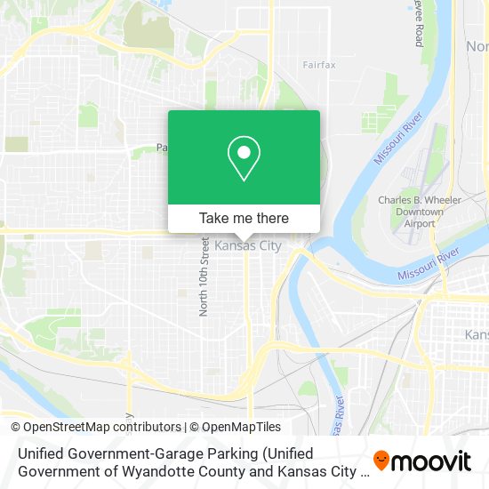 Mapa de Unified Government-Garage Parking (Unified Government of Wyandotte County and Kansas City - Lot #C)