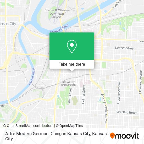 Affre Modern German Dining in Kansas City map