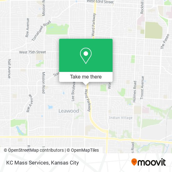 KC Mass Services map