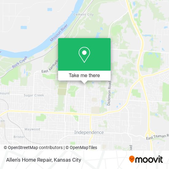 Allen's Home Repair map