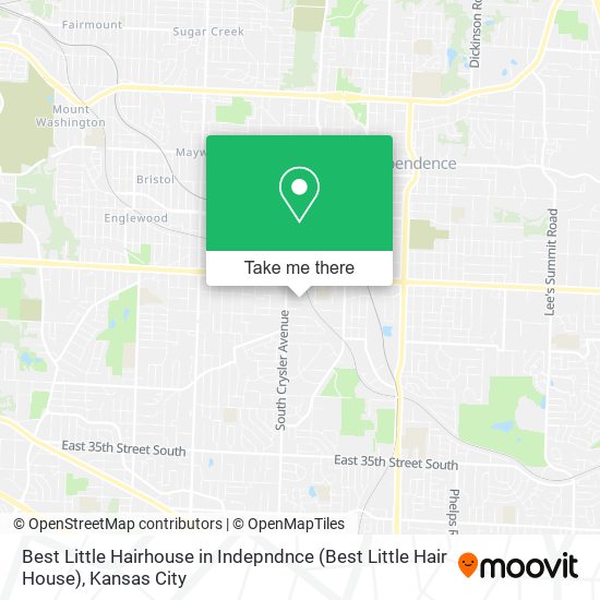 Best Little Hairhouse in Indepndnce (Best Little Hair House) map