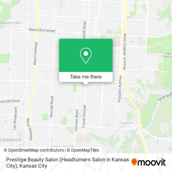 Mapa de Prestige Beauty Salon (Headturners Salon in Kansas City)