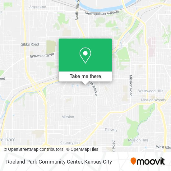 Roeland Park Community Center map