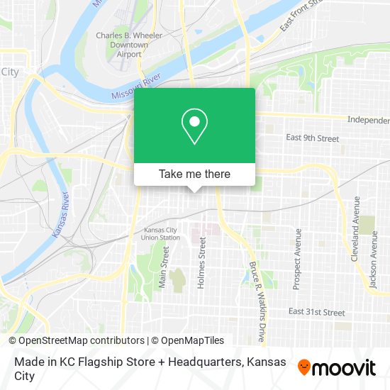 Mapa de Made in KC Flagship Store + Headquarters