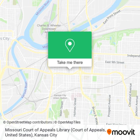 Mapa de Missouri Court of Appeals Library (Court of Appeals, United States)