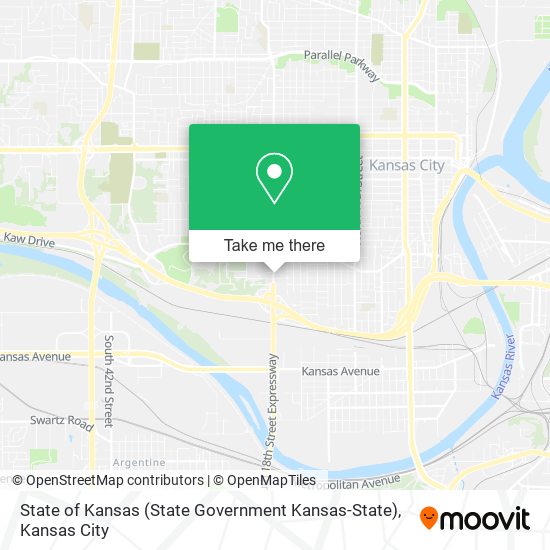 Mapa de State of Kansas (State Government Kansas-State)