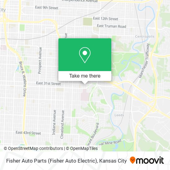 Mapa de Fisher Auto Parts (Fisher Auto Electric)