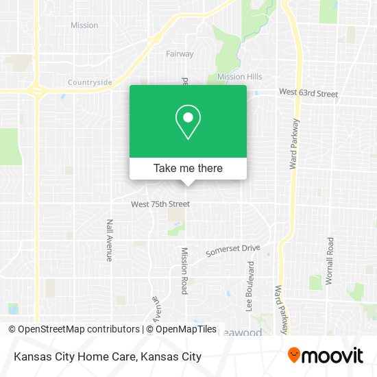 Kansas City Home Care map