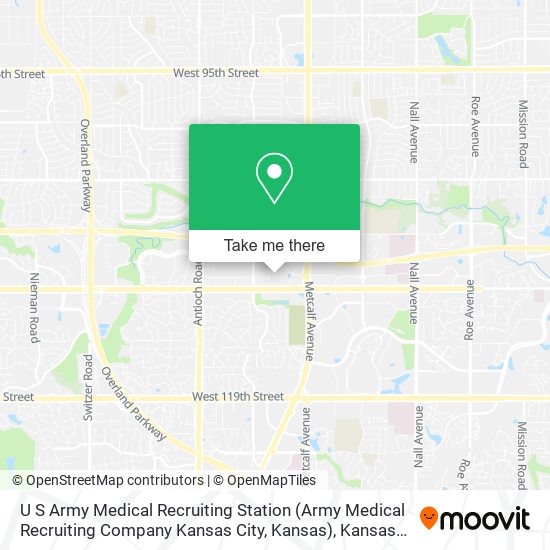 U S Army Medical Recruiting Station (Army Medical Recruiting Company Kansas City, Kansas) map
