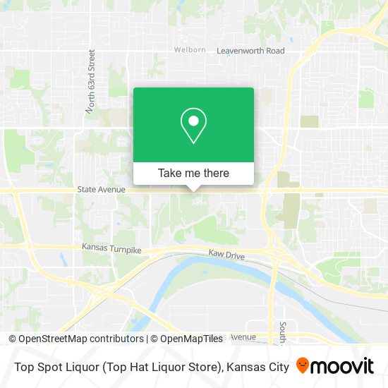 Top Spot Liquor (Top Hat Liquor Store) map