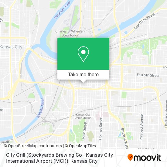 Mapa de City Grill (Stockyards Brewing Co - Kansas City International Airport (MCI))
