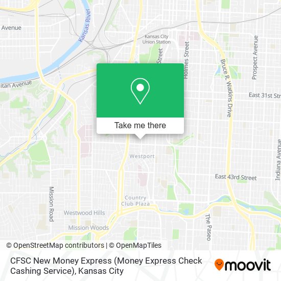 Mapa de CFSC New Money Express (Money Express Check Cashing Service)