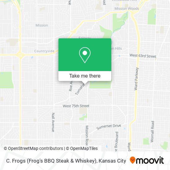 C. Frogs (Frog's BBQ Steak & Whiskey) map