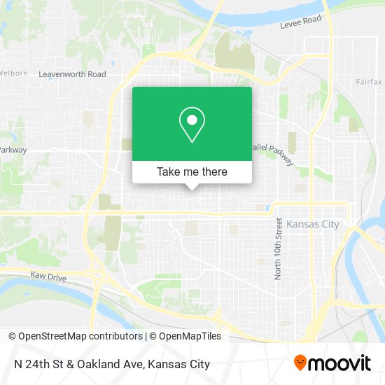 N 24th St & Oakland Ave map