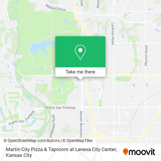 Mapa de Martin City Pizza & Taproom at Lenexa City Center