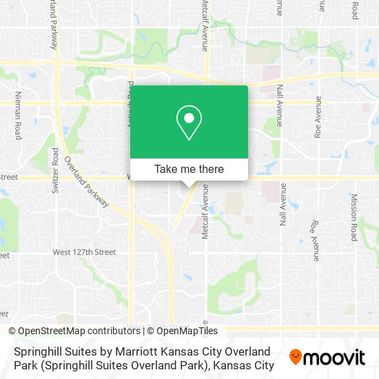 Mapa de Springhill Suites by Marriott Kansas City Overland Park (Springhill Suites Overland Park)