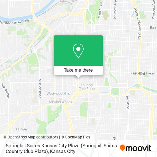 Springhill Suites Kansas City Plaza (Springhill Suites Country Club Plaza) map