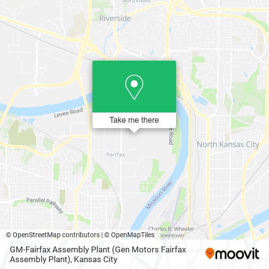 Mapa de GM-Fairfax Assembly Plant (Gen Motors Fairfax Assembly Plant)