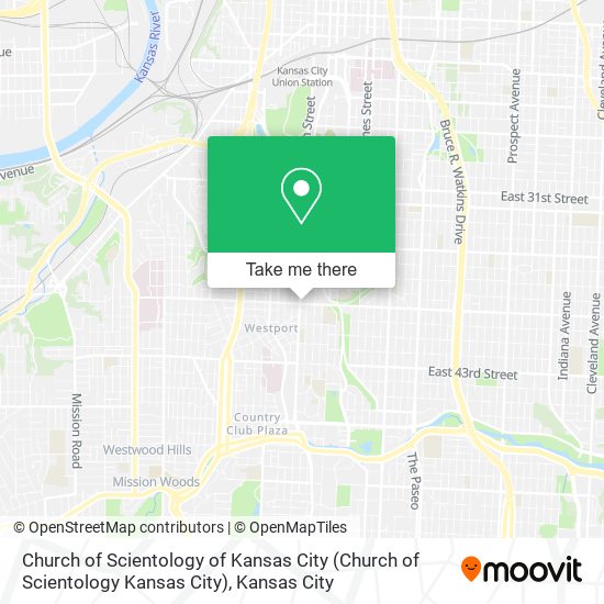 Church of Scientology of Kansas City map