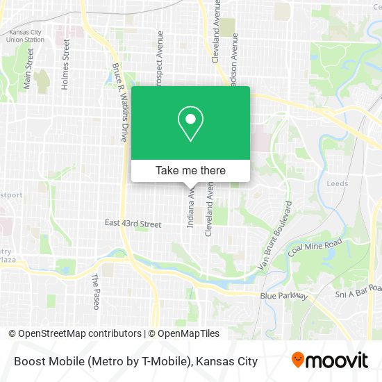 Mapa de Boost Mobile (Metro by T-Mobile)