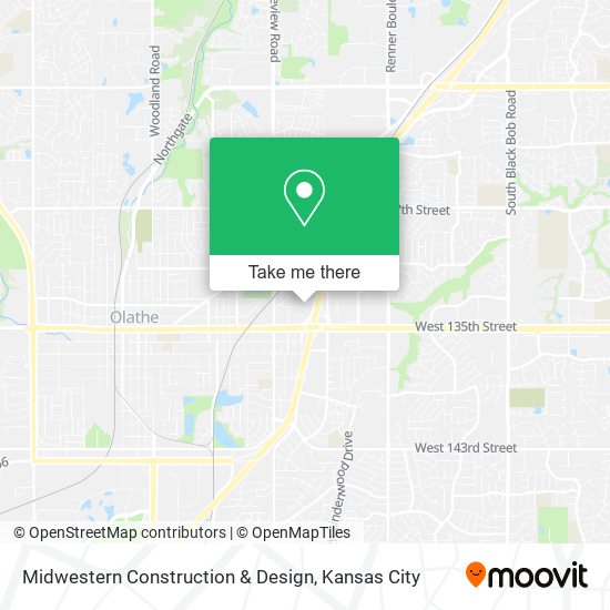 Midwestern Construction & Design map
