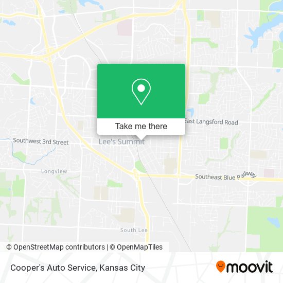 Cooper's Auto Service map