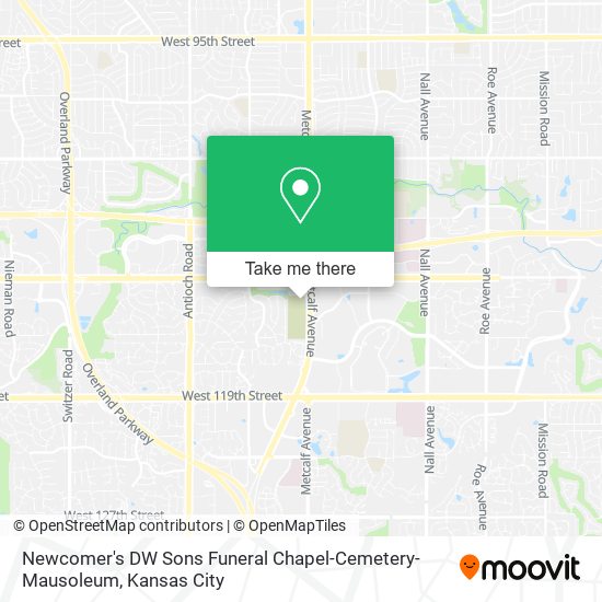 Mapa de Newcomer's DW Sons Funeral Chapel-Cemetery-Mausoleum