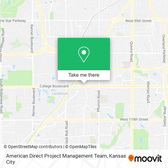 Mapa de American Direct Project Management Team