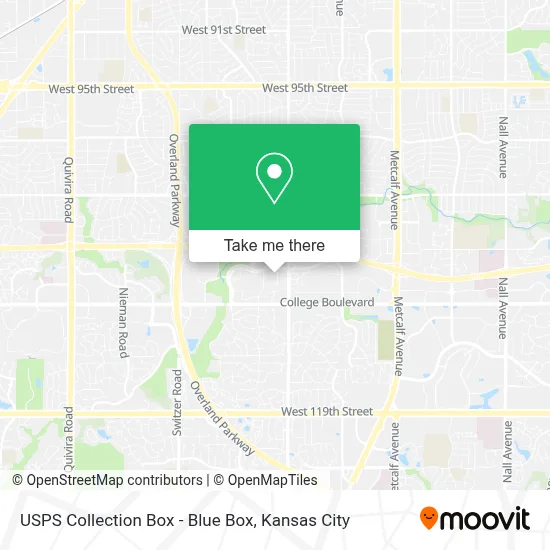 USPS Collection Box - Blue Box map
